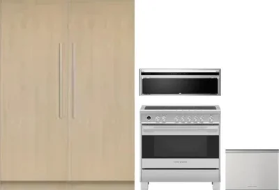 5 Piece Package Includes Refrigerator, Freezer, Range, Hood And Dishwasher